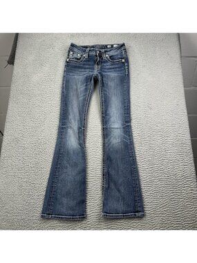 Miss Me Bootcut Girls Youth Jeans Kids Blue Size 12 Star